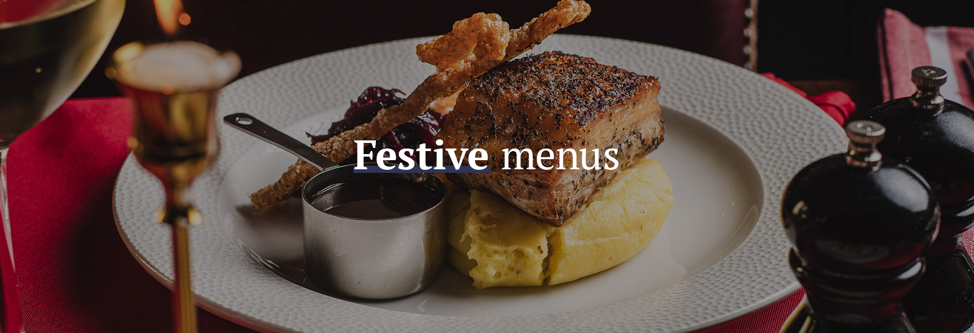 Christmas menu at The Royal Oak