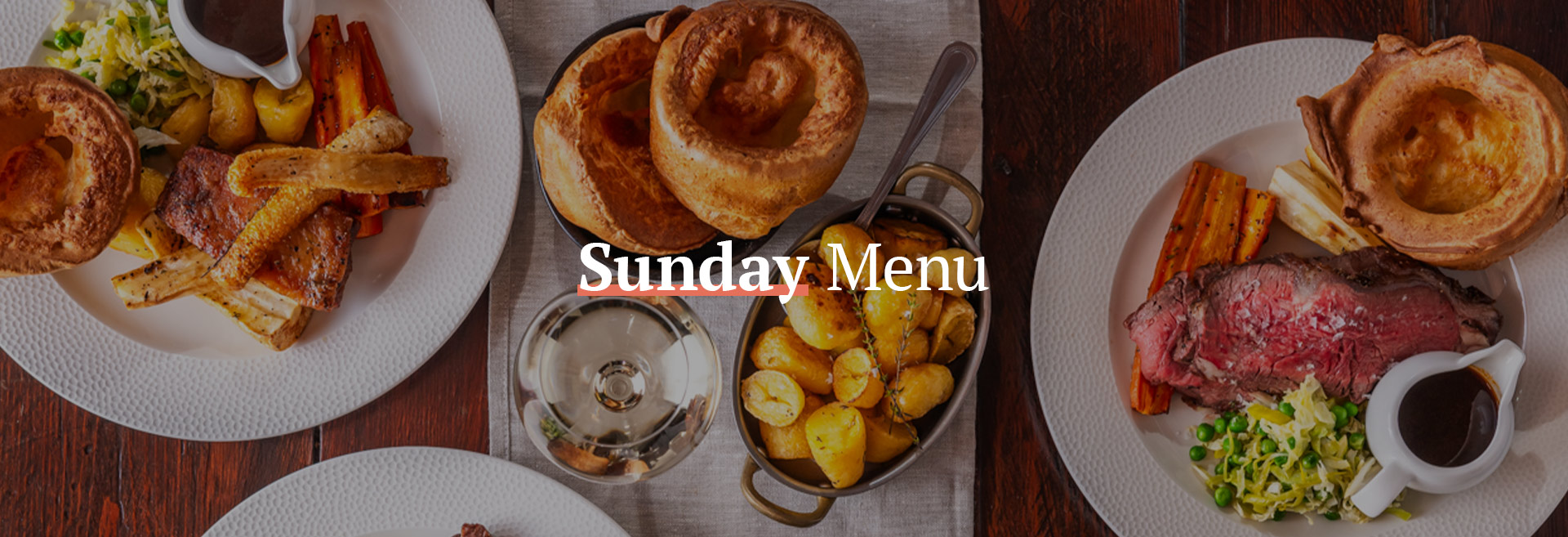 Sunday Menu at The Royal Oak